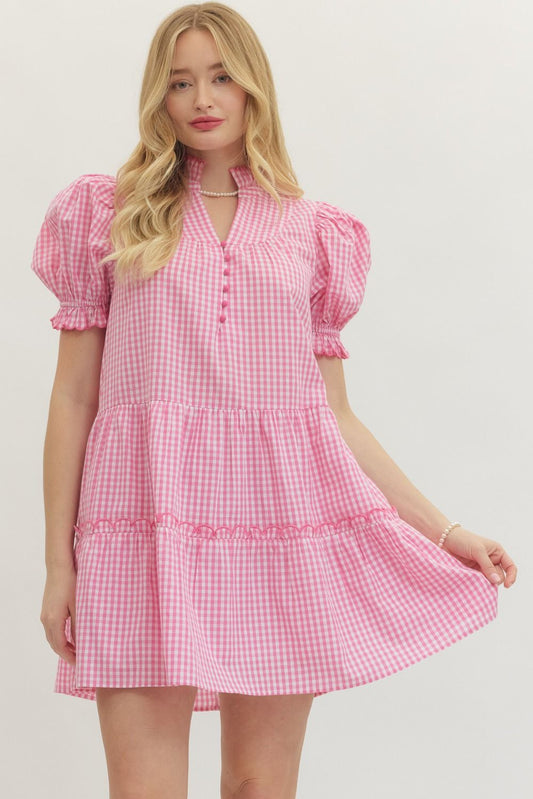Pink Gingham Dress