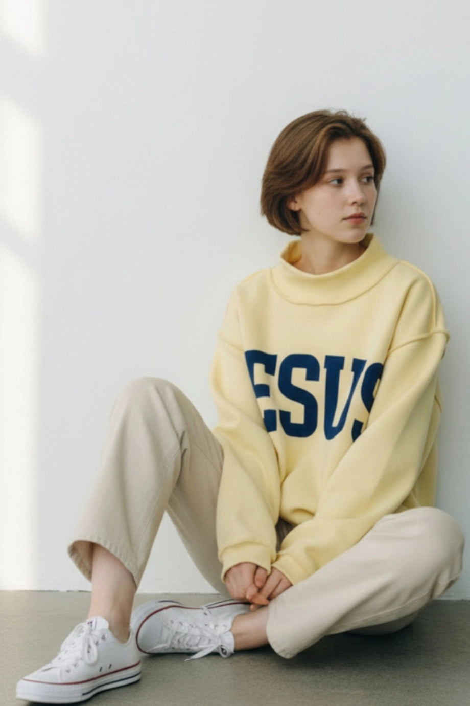 JESUS & GOD IS GOOD Reversible Mock Neck Sweatshirt