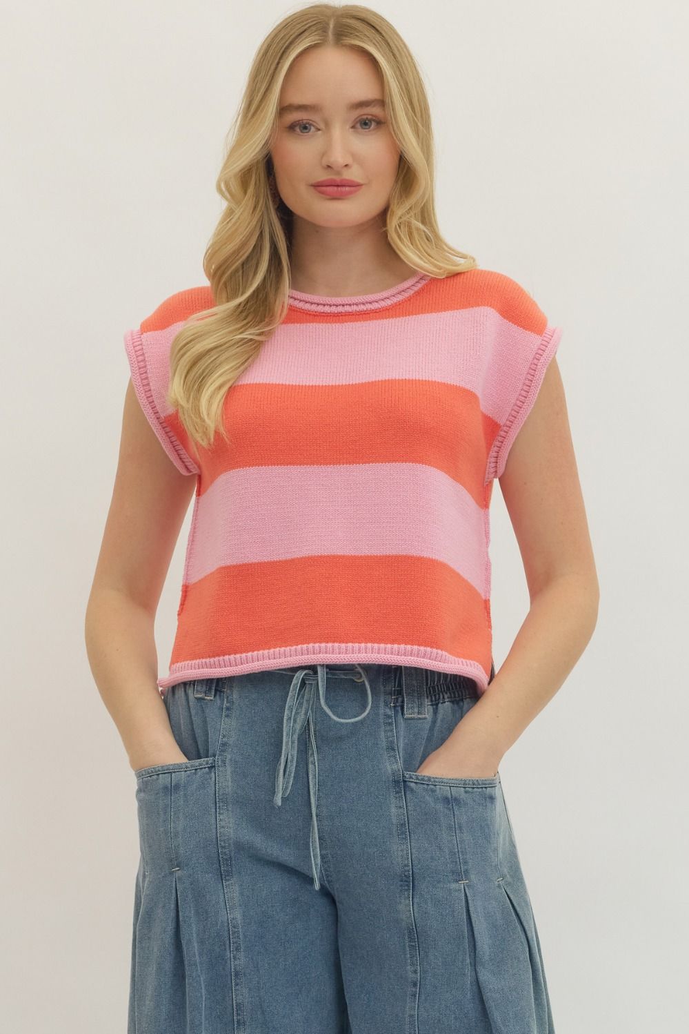 Striped Knit Top