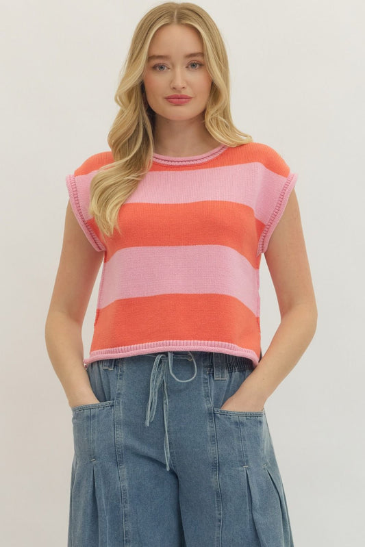 Striped Knit Top