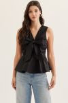 Sleeveless V-Neck Bow Top