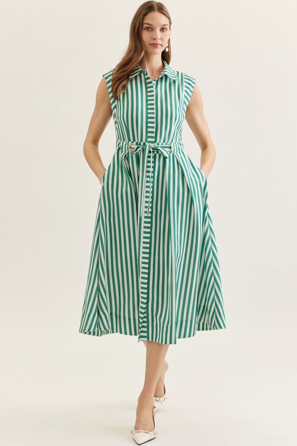 Sage Stripe Maxi