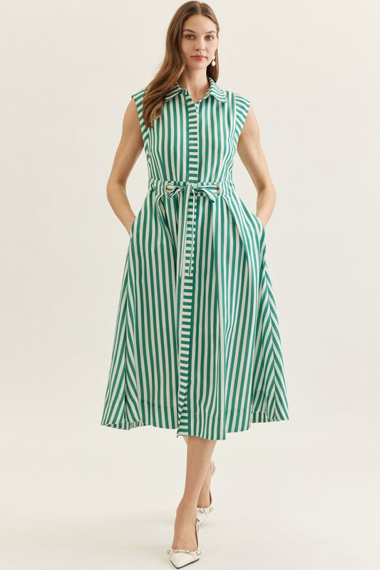 Sage Stripe Maxi