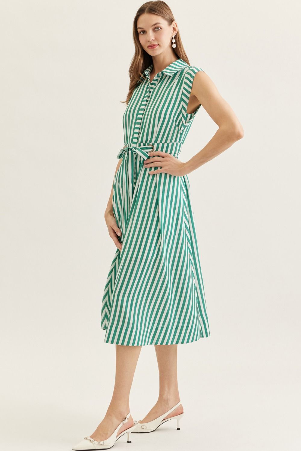 Sage Stripe Maxi