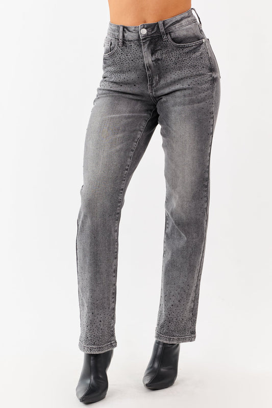 Judy Blue Rhinestones & Glitter High Rise Pants