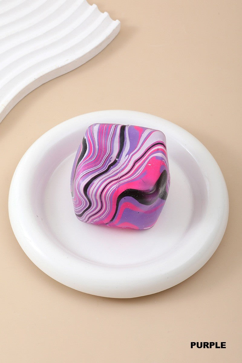 Marble Swirl Cube Squishy