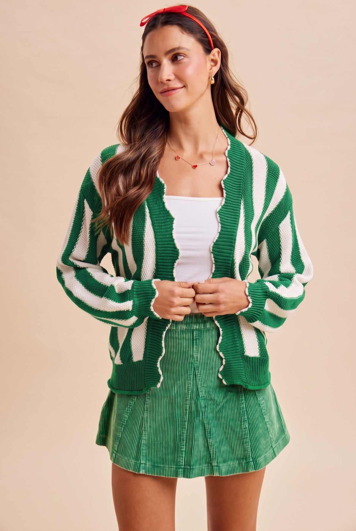 Christmas Striped Sweater Cardigan