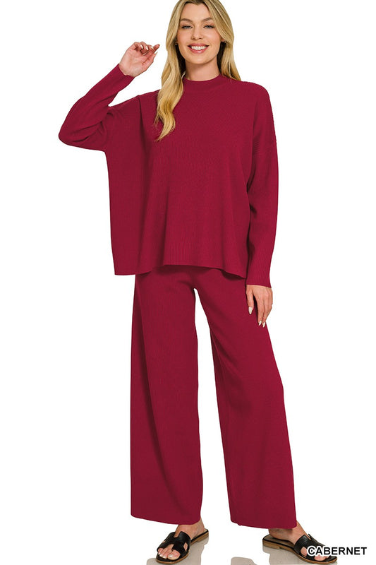 Viscose Sweater Top & Pants Set