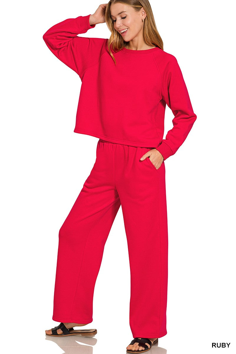Fleece Pullover and Sweatpants Set