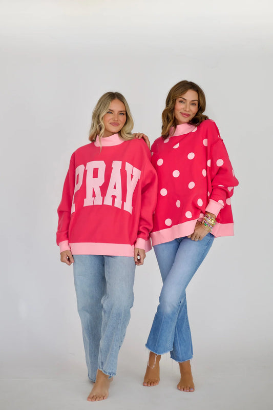 Just Pray Reversible Mock Neck Sweatshirt