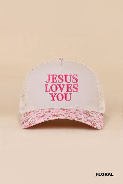 Jesus Loves You Mesh Snapback Hat