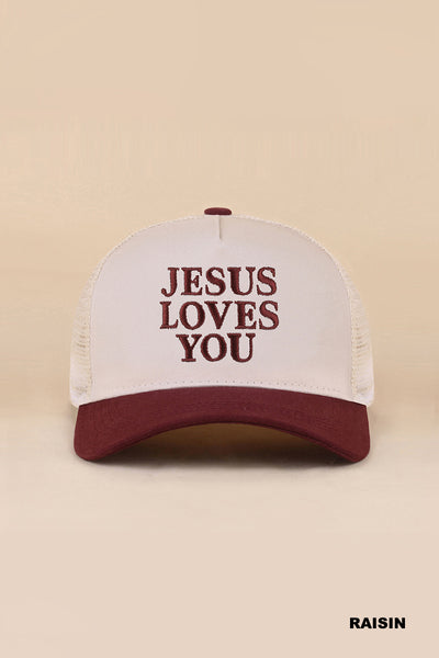 Jesus Loves You Mesh Snapback Hat
