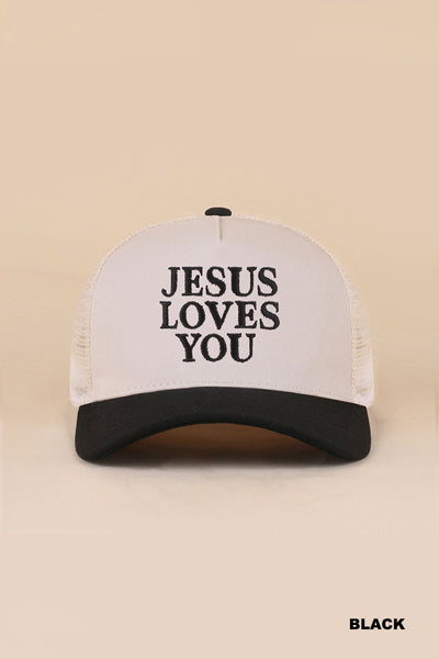 Jesus Loves You Mesh Snapback Hat