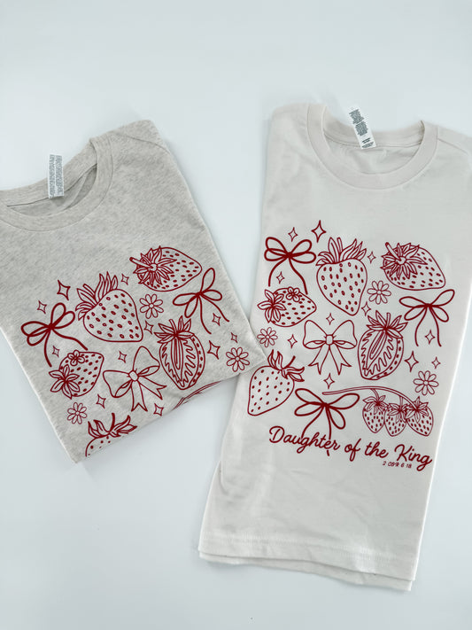 Kids - Daughter of the King Strawberry Design Tee