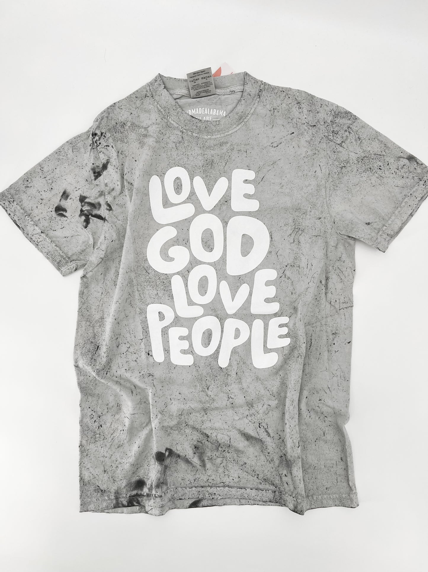 Love God Love People Bubble Letters Tee