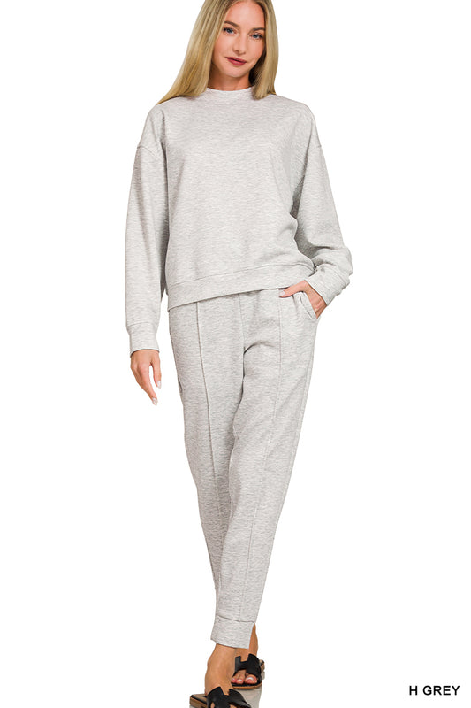 Mock Neck Pullover & Joggers Set