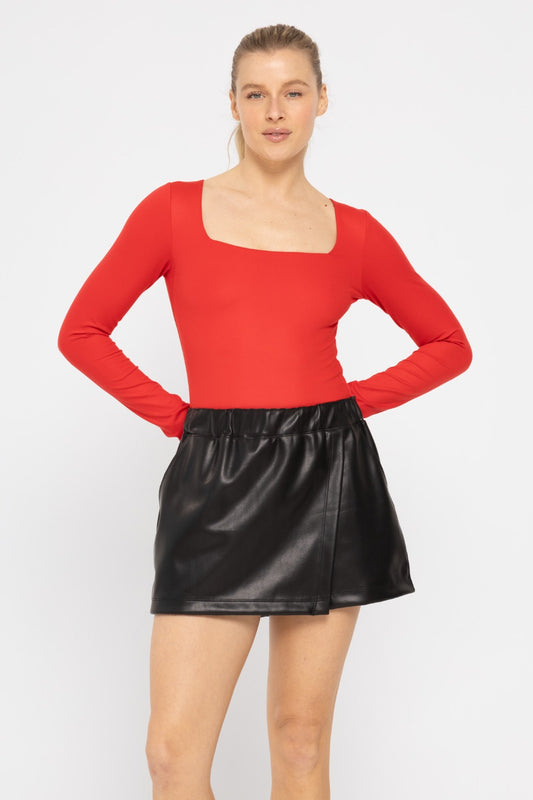 Long Sleeve Square Neck Bodysuit