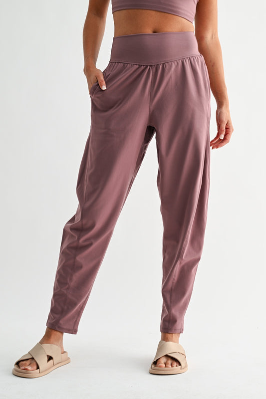 Venice Flowbarrel Active Pants - Rose Taupe