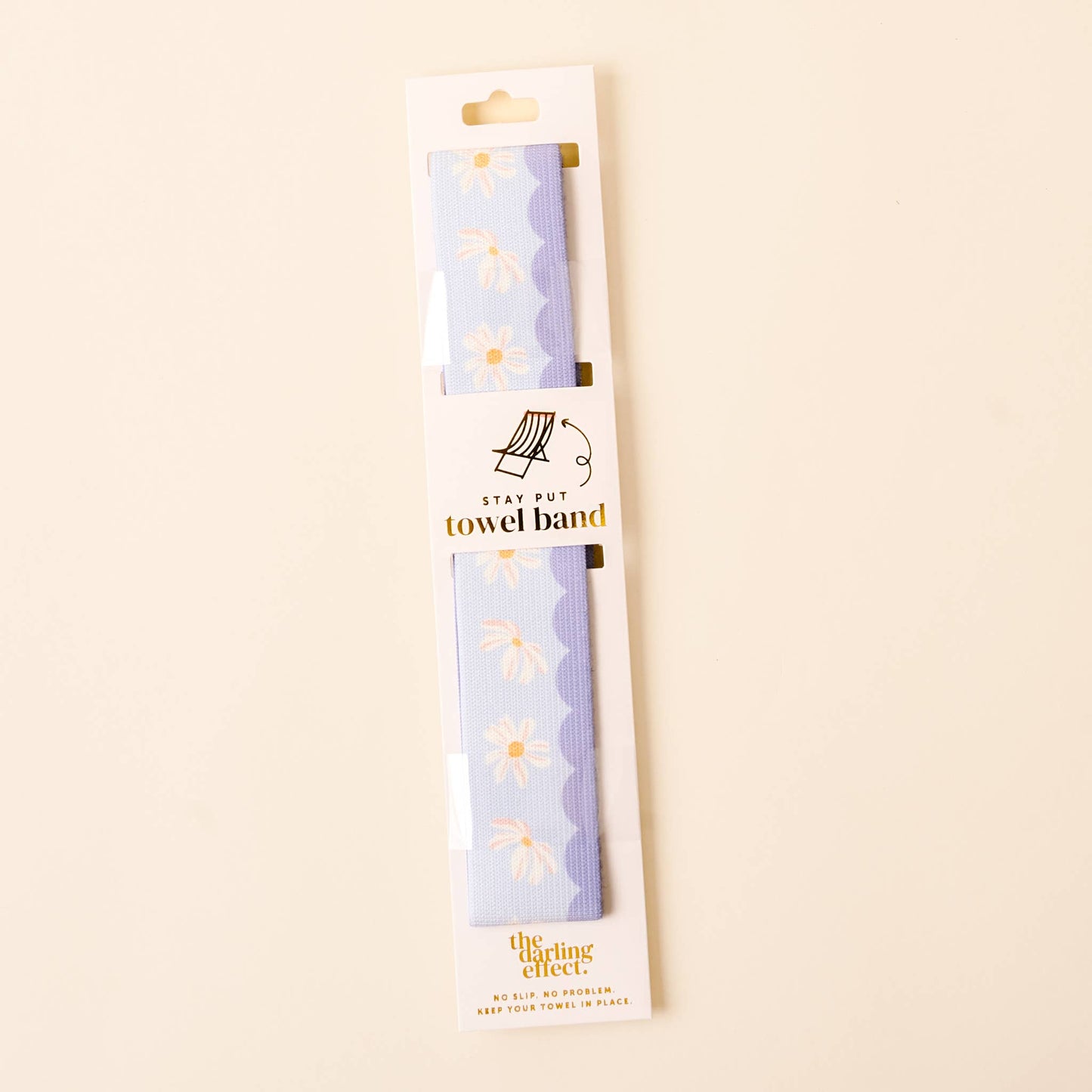 Stay-Put Towel Band-Scalloped Floral Purple