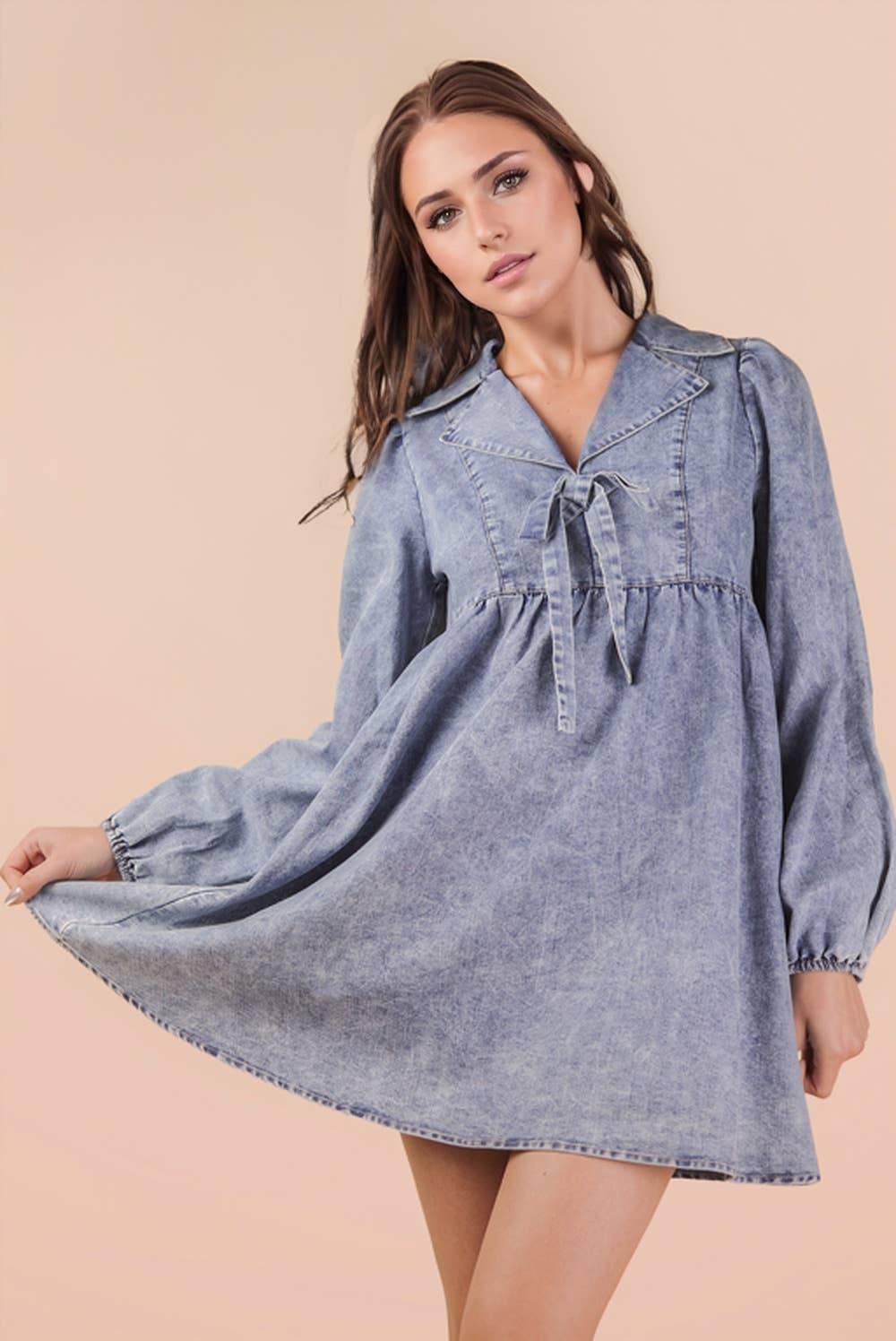 Washed Denim Dress