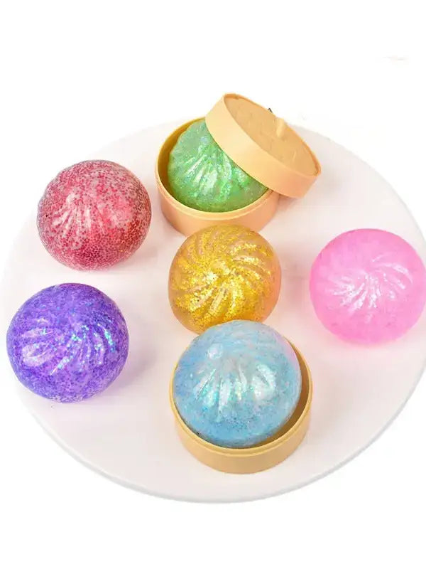 Glitter Dumpling Squishy Stress Relief Toy