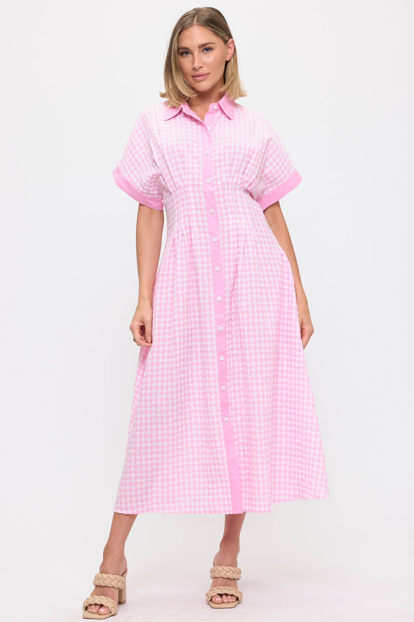 Checkered Midi Dress