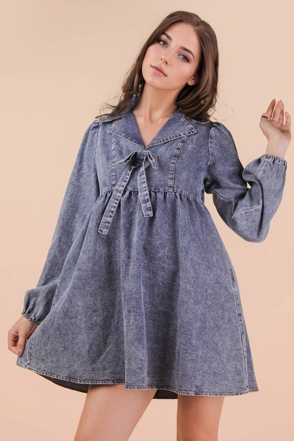 Washed Denim Dress