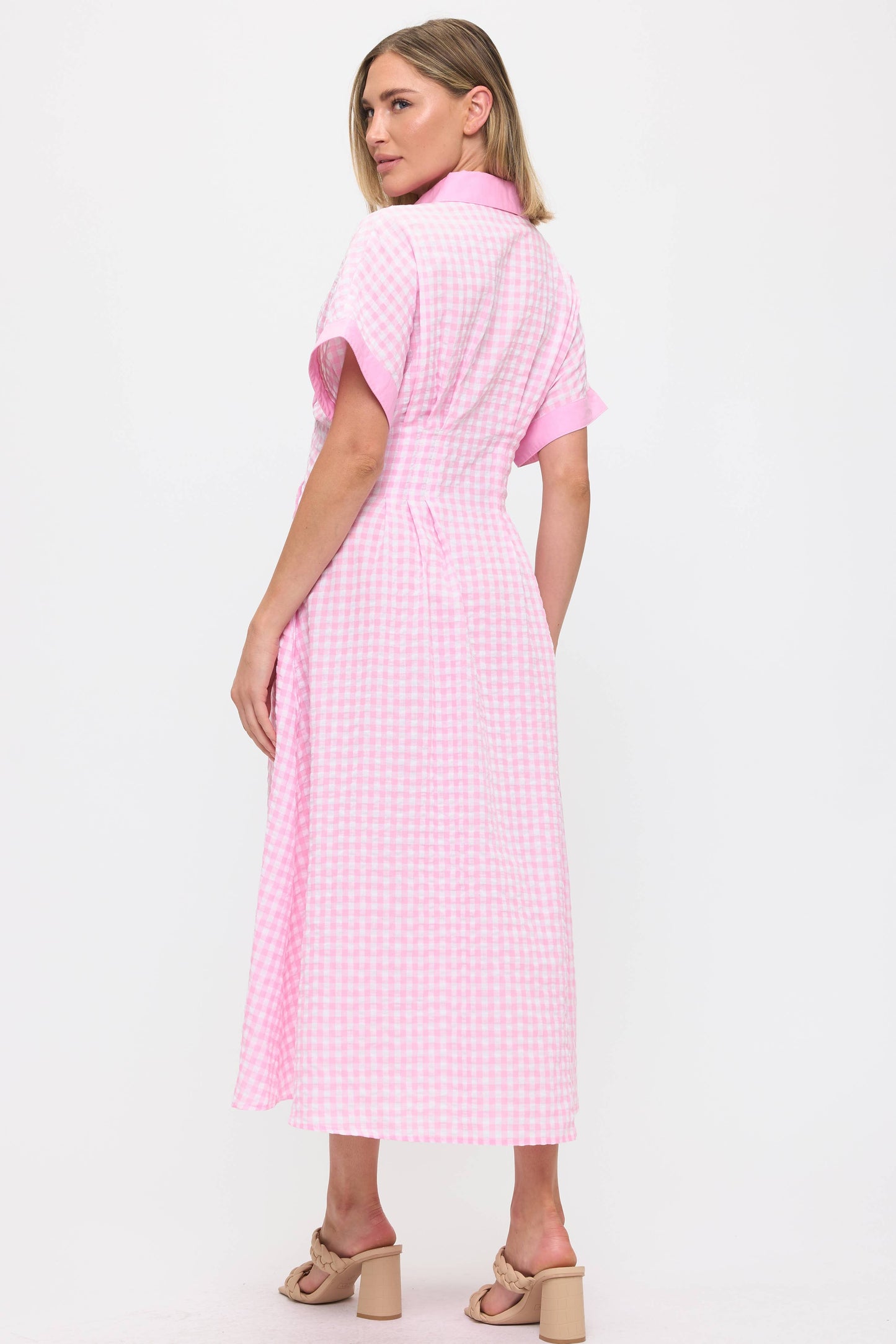 Checkered Midi Dress