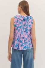 Botanical Print Sleeveless Top